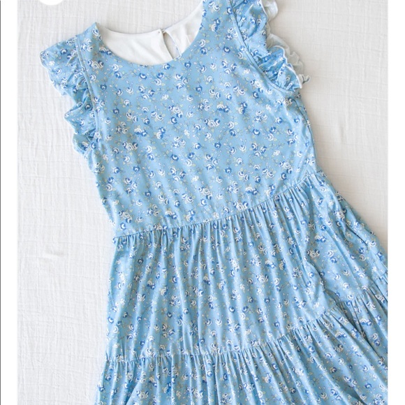 NWT Sweet Honey Classic Flutter Dress – Blue Petals - Picture 2 of 9